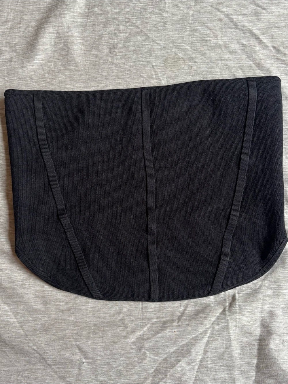 Babaton Sculpt Knit Black Mini Tube Top Medium